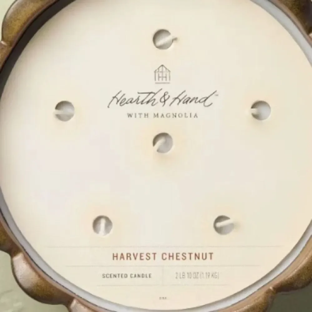 Scalloped Rim Harvest Chestnut Jar Candle - Hearth & Hand Magnolia 42Oz